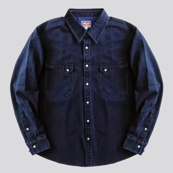 Classic men's denim shirt