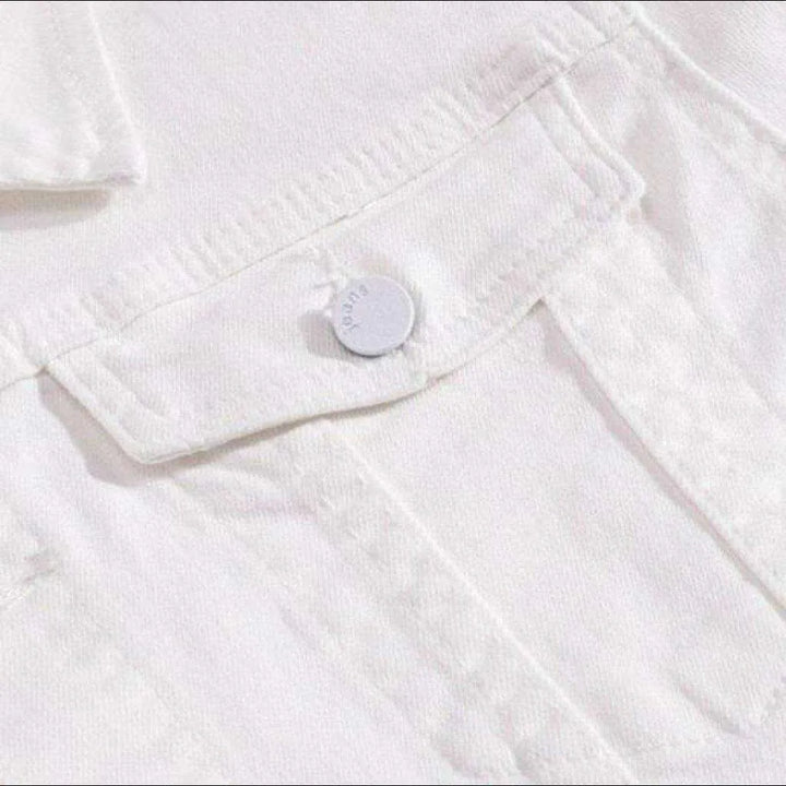 Fancy color men's denim jacket