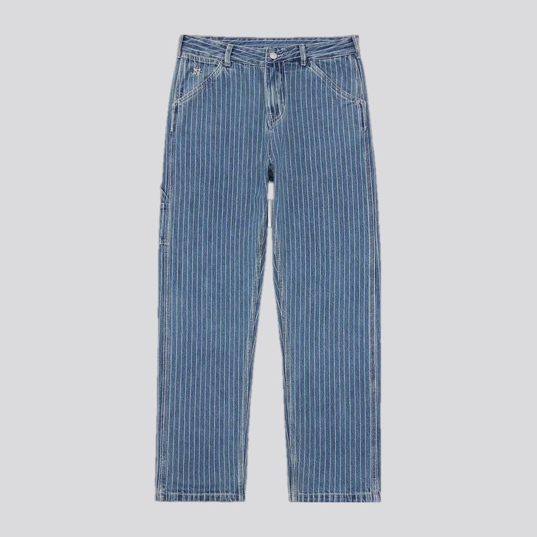 Casual Midweight Striped Worker Jeans for Men | Jeans4you.shop