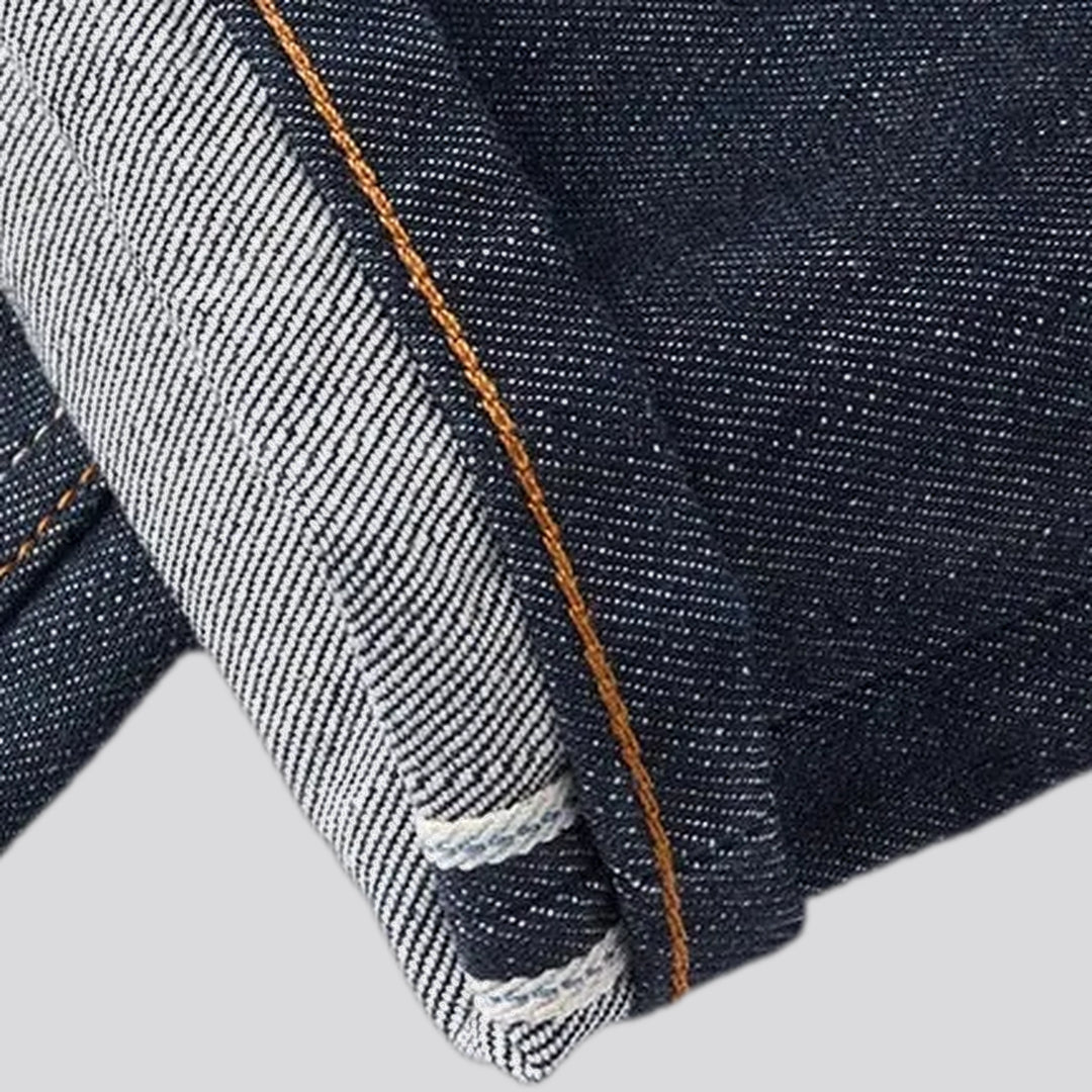 Dark midweight casual tapered men's jeans