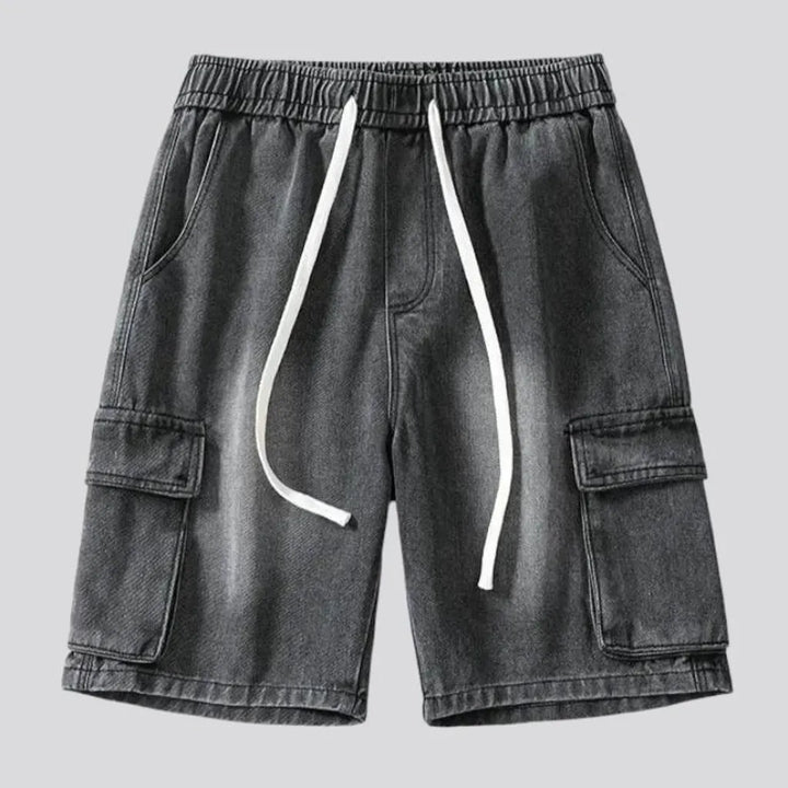 High-waist fashion men's jean shorts