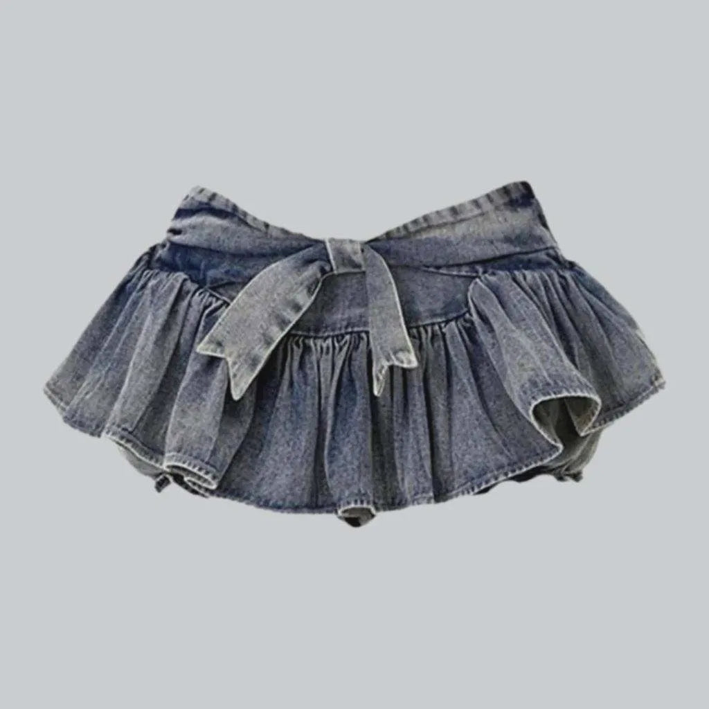 Ultra short pleated jean skirt | Jeans4you.shop